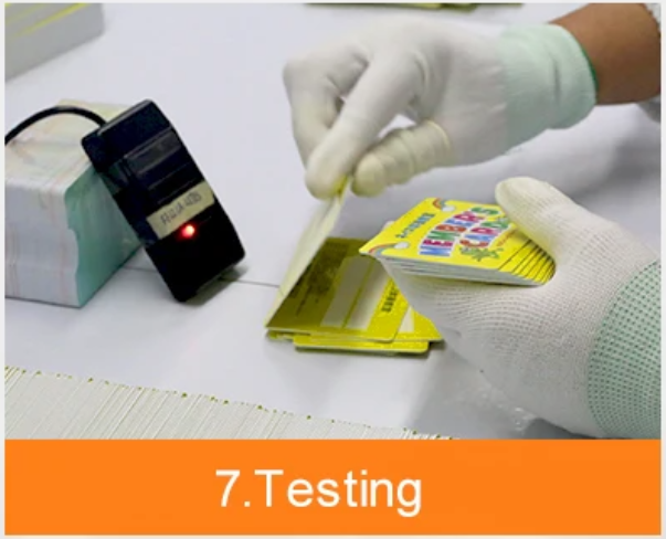 Testing Process of China ShenZhen IDeverst Intelligence Card Co.,LTD

